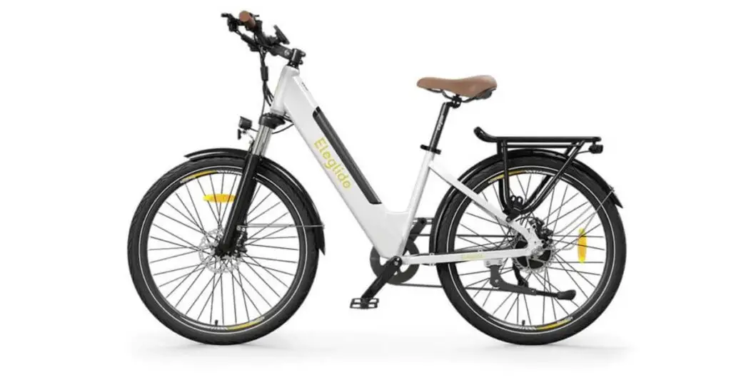 an image of an eleglide T1 electric bike in white and black