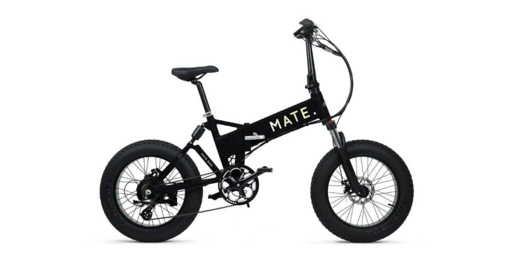 image of the mate-x foldable e-bike in black