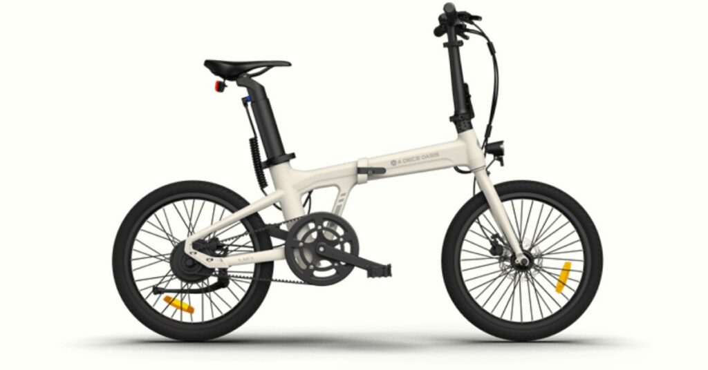 image of the ado a20 electric bike in white