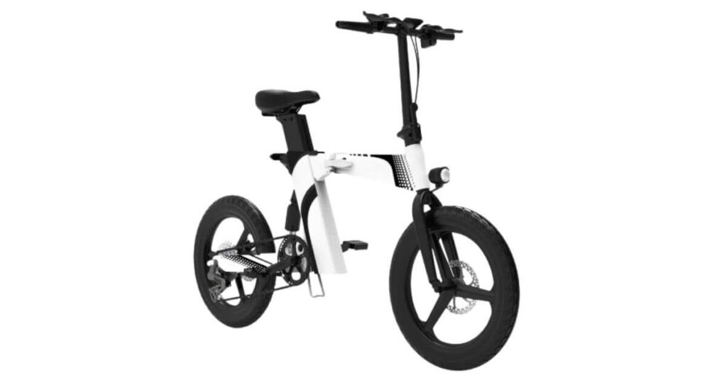 an image of the bk5 plus electric bike in white and black