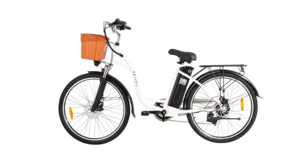 an image of a dyu c6 city electric bike