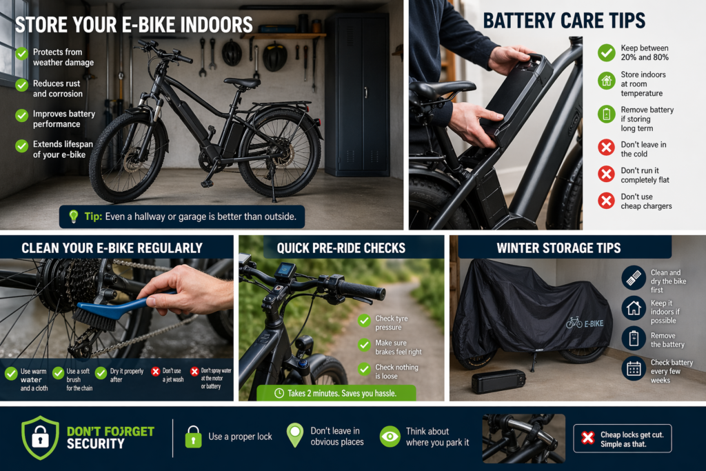 Featured image showing how to maintain your e-bike properly