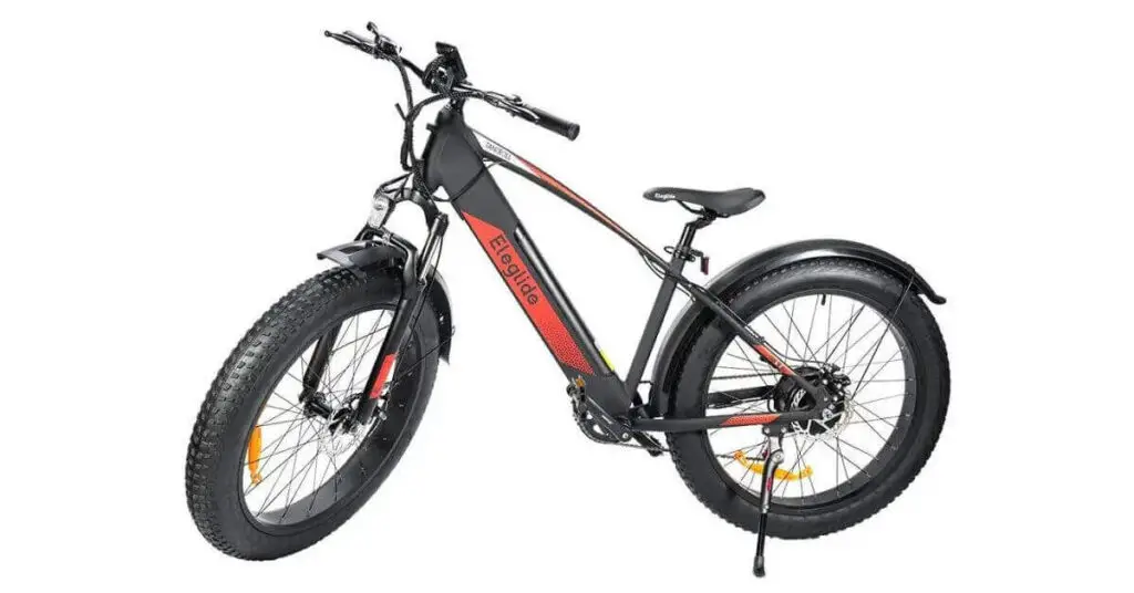 image of the eleglide tankroll electric bike in red, black and white