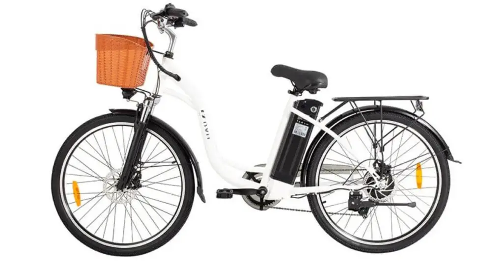 an image of a dyu city c6 electric bike side view