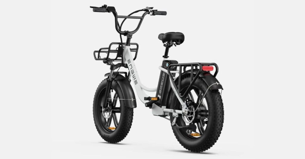 an image of an ENGWE L20 Utility E-bike in white and black