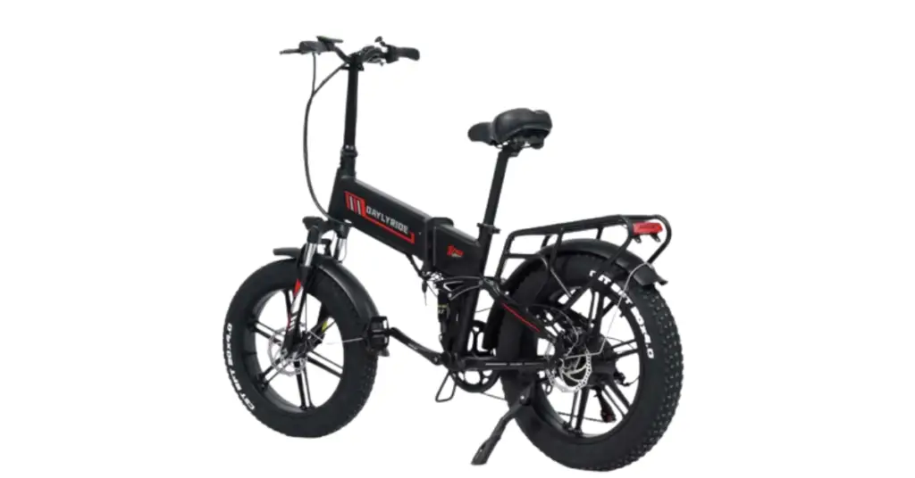 an image of a DAYLYRIDE YX20 1000W Foldable Ebike Fat Tyre Full Suspension