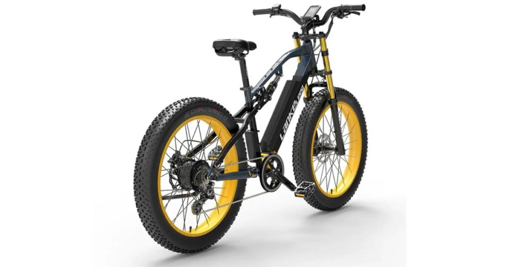 an image of a lankeleisi rv700 ebike from the rear