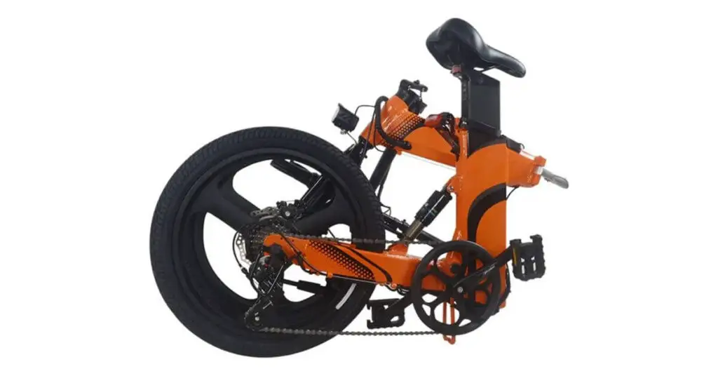 an image of The BK5 Plus foldable electric bike in its folded position