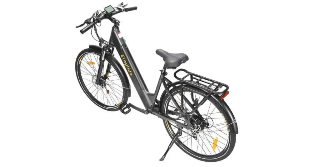 an image of the ELEGLIDE T1 Step Through Electric Trekking Bike Unisex rear view