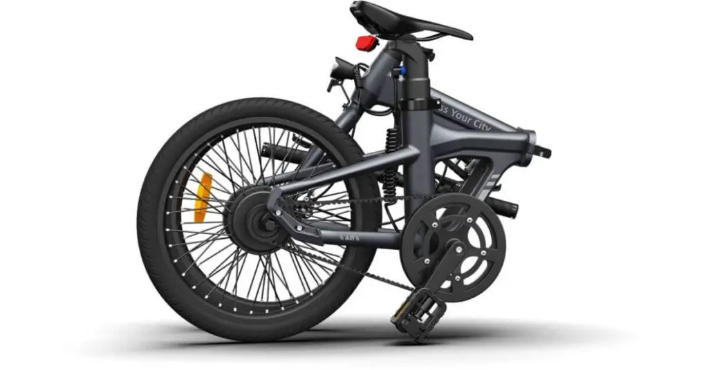 an image of the ADO A20 AIR Ultra-Light Folding eBike in silver colour