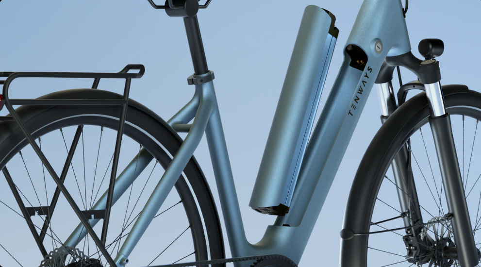 Tenways CGO800S battery integrated into the frame - 360Wh downtube