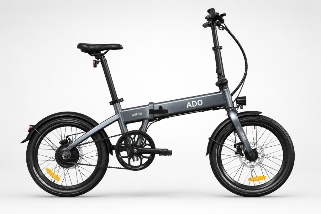 ADO Air 20S folding electric bike side profile featured in the ADO Air 20S vs Fiido D11 comparison review
