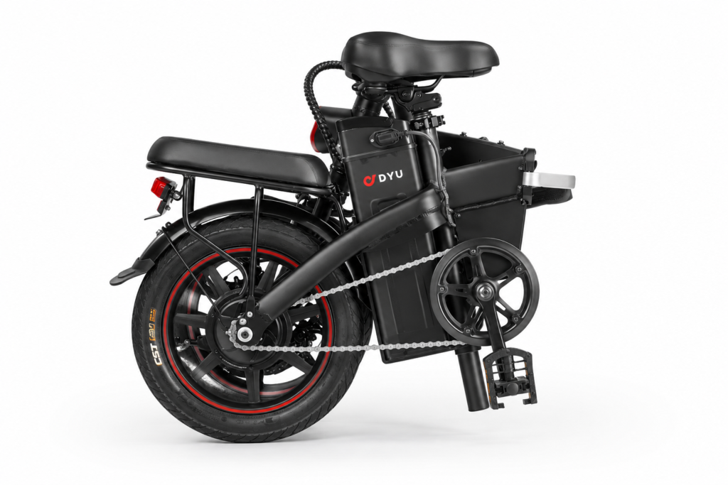 dyu-a5-e-bike in its folded position